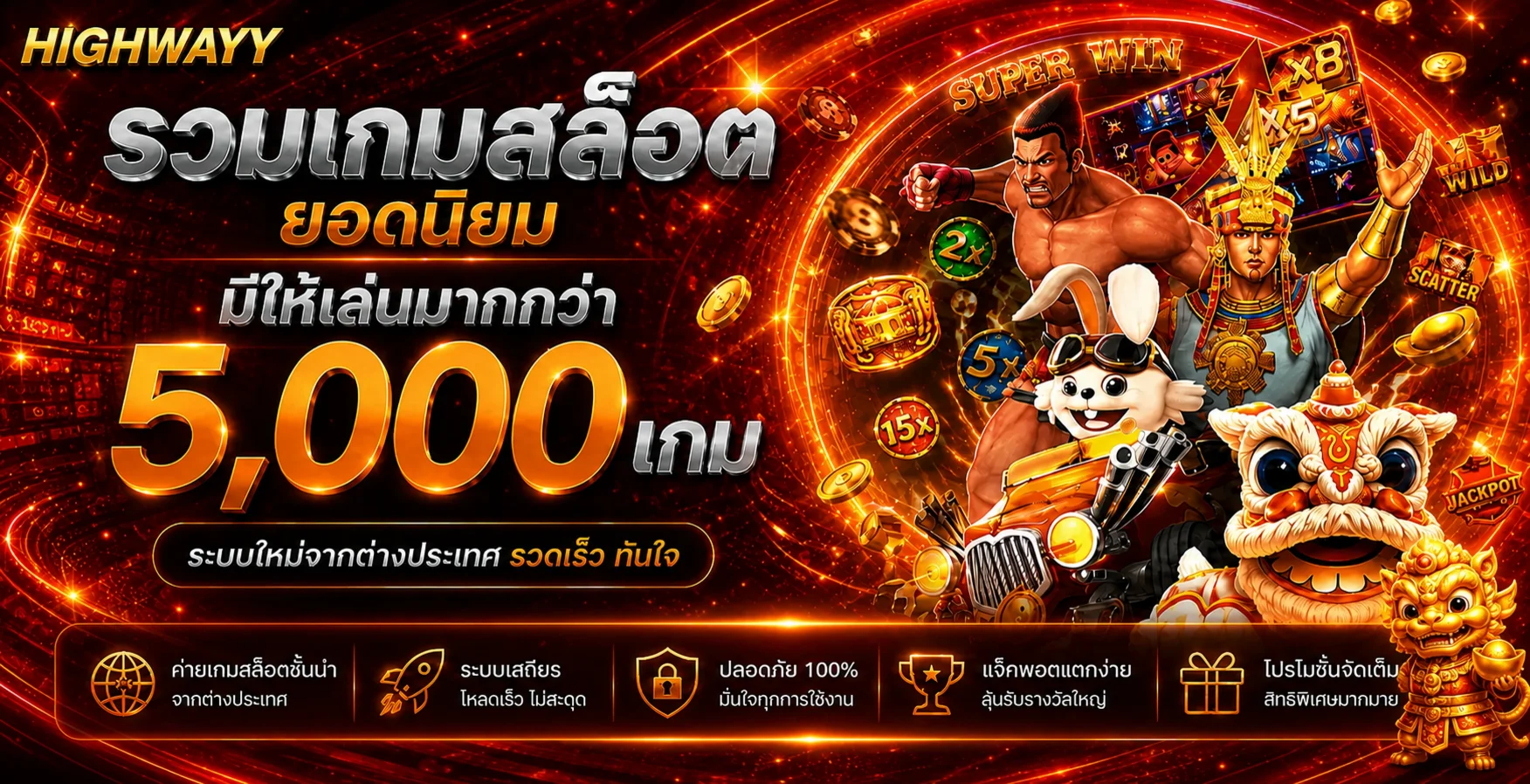 HIGHWAYY รวมเกมสล็อตยอดนิยมพร้อมข้อมูลเกม